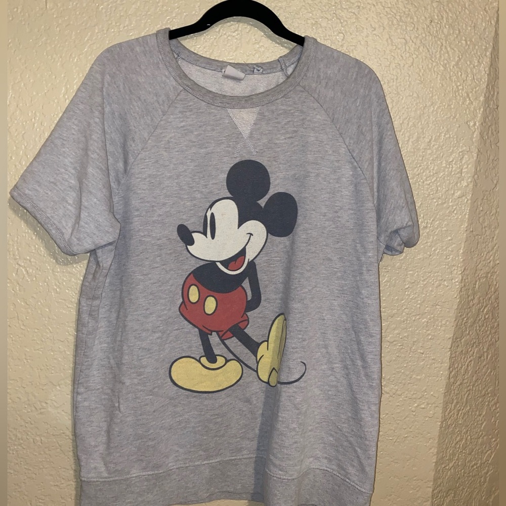 Junk Food Clothing Gray Mickey Mouse Sweatshirt